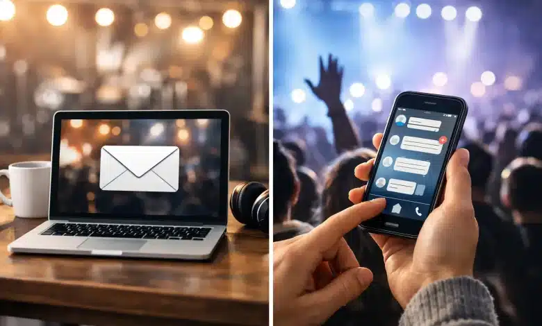 Email Blasts Versus Text Blasts for Music Fans